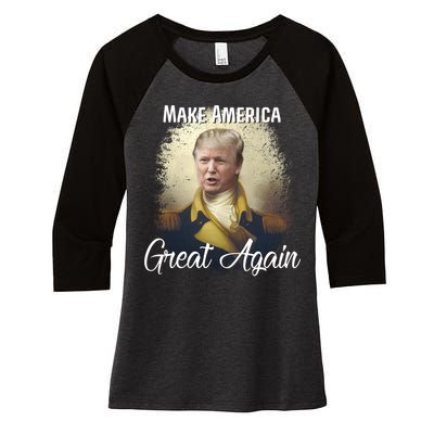 Make America Great Again Historic Trump Women's Tri-Blend 3/4-Sleeve Raglan Shirt