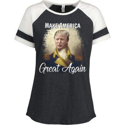 Make America Great Again Historic Trump Enza Ladies Jersey Colorblock Tee