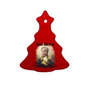 Make America Great Again Historic Trump Ceramic Tree Ornament