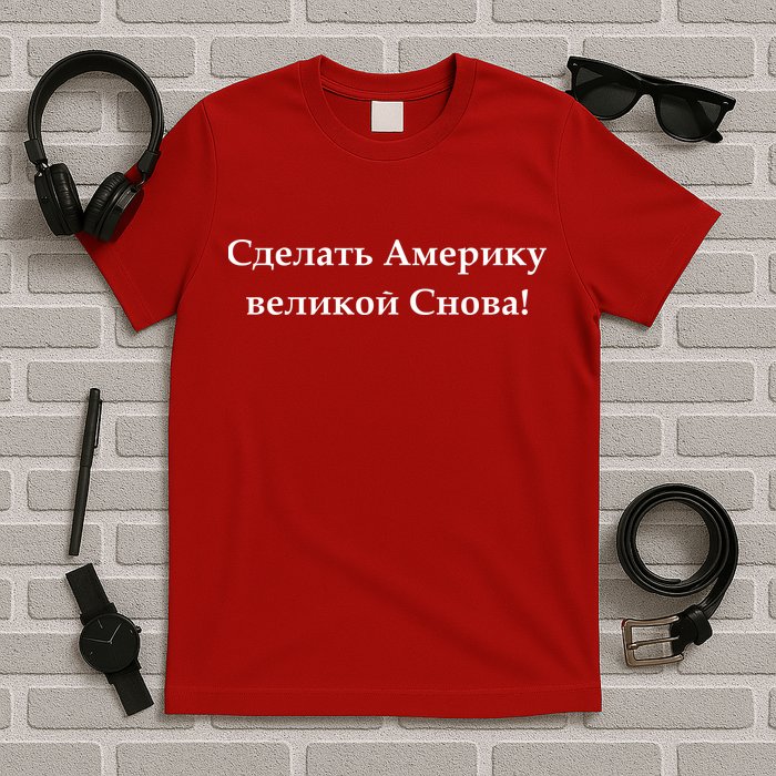 Make America Great Again Russian Language Translation Text T-Shirt