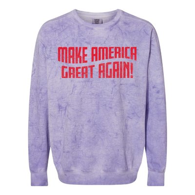 Make America Great Again Simple Logo Colorblast Crewneck Sweatshirt