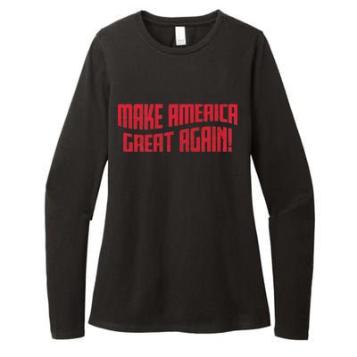 Make America Great Again Simple Logo Womens CVC Long Sleeve Shirt