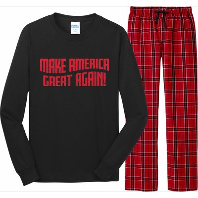 Make America Great Again Simple Logo Long Sleeve Pajama Set