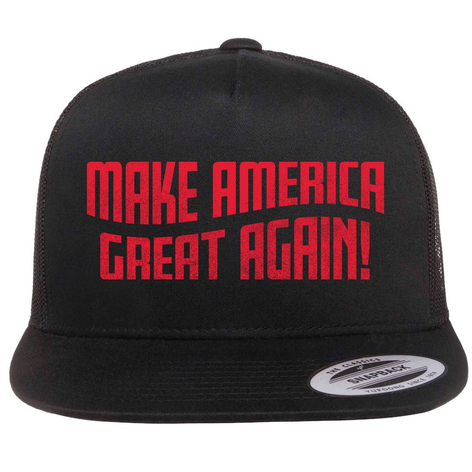 Make America Great Again Simple Logo Flat Bill Trucker Hat