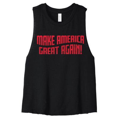 Make America Great Again Simple Logo Women's Racerback Cropped Tank