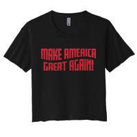 Make America Great Again Simple Logo Women's Crop Top Tee