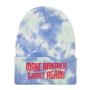 Make America Great Again Simple Logo Tie Dye 12in Knit Beanie