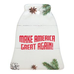 Make America Great Again Simple Logo Ceramic Bell Ornament