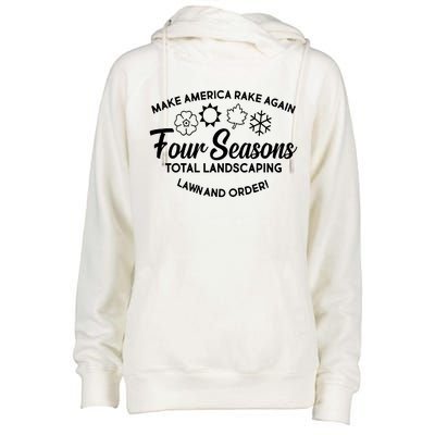 Make America Rake Again Four Seasons Womens Funnel Neck Pullover Hood