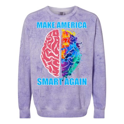 Make America Smart Again Colorblast Crewneck Sweatshirt