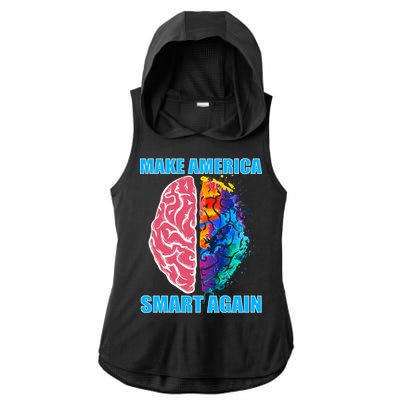 Make America Smart Again Ladies PosiCharge Tri-Blend Wicking Draft Hoodie Tank