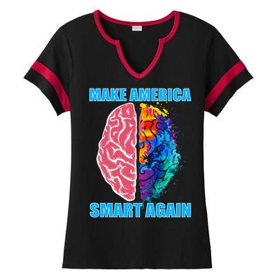 Make America Smart Again Ladies Halftime Notch Neck Tee