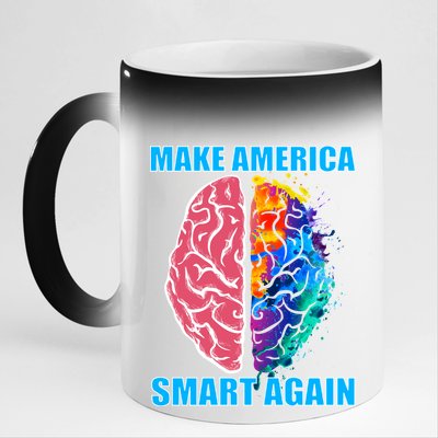 Make America Smart Again 11oz Black Color Changing Mug