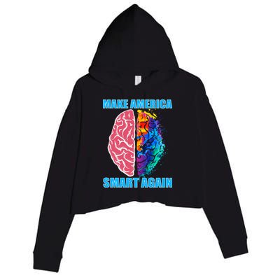 Make America Smart Again Crop Fleece Hoodie