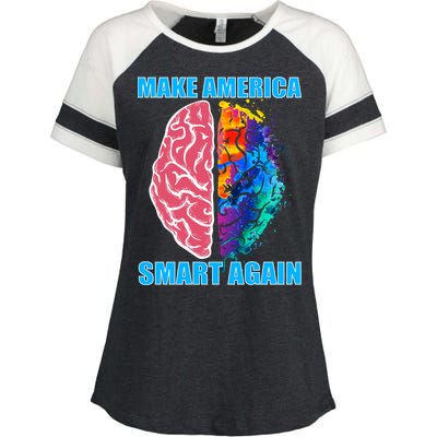 Make America Smart Again Enza Ladies Jersey Colorblock Tee