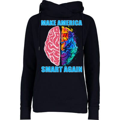 Make America Smart Again Womens Funnel Neck Pullover Hood