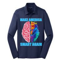 Make America Smart Again Silk Touch Performance Long Sleeve Polo