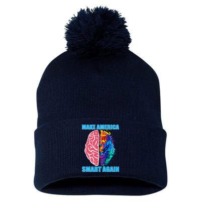 Make America Smart Again Pom Pom 12in Knit Beanie