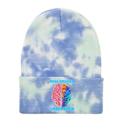 Make America Smart Again Tie Dye 12in Knit Beanie