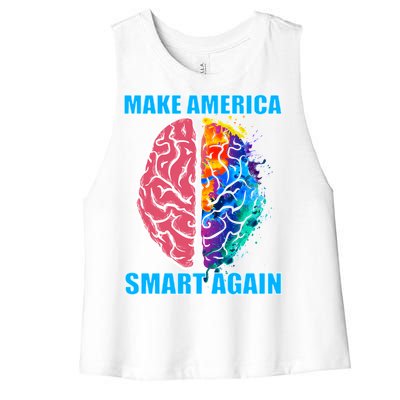 Make America Smart Again Women's Racerback Cropped Tank