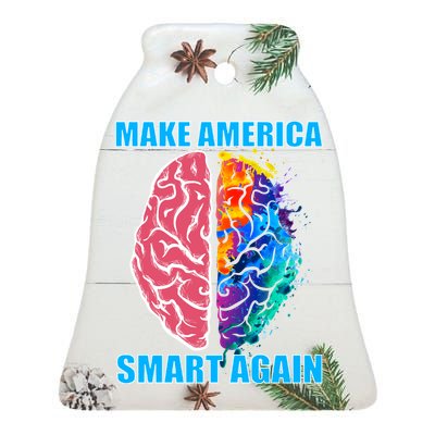 Make America Smart Again Ceramic Bell Ornament