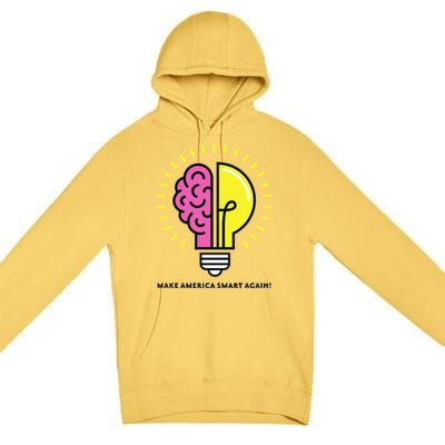 Make America Smart Again Science Brain Premium Pullover Hoodie