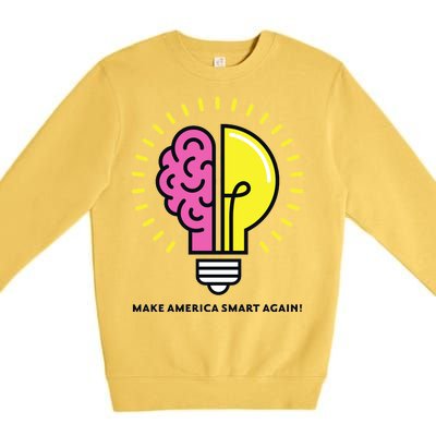 Make America Smart Again Science Brain Premium Crewneck Sweatshirt