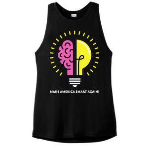 Make America Smart Again Science Brain Ladies PosiCharge Tri-Blend Wicking Tank