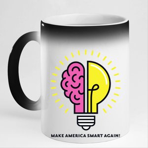 Make America Smart Again Science Brain 11oz Black Color Changing Mug