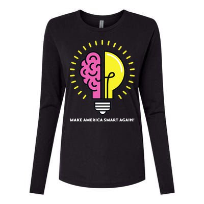 Make America Smart Again Science Brain Womens Cotton Relaxed Long Sleeve T-Shirt