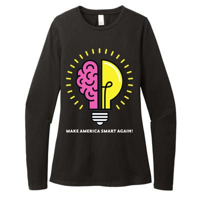 Make America Smart Again Science Brain Womens CVC Long Sleeve Shirt