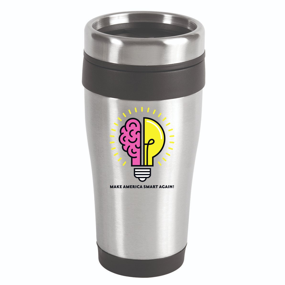 Make America Smart Again Science Brain 16oz Travel Tumbler