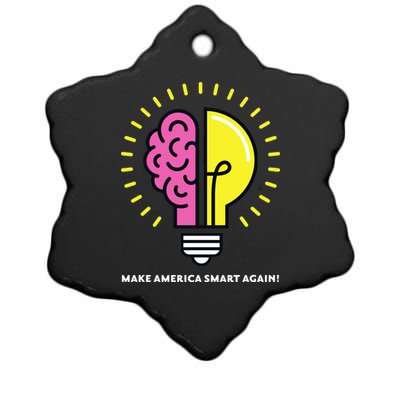 Make America Smart Again Science Brain Ceramic Star Ornament