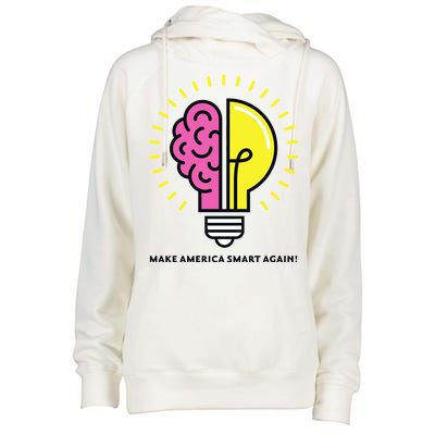 Make America Smart Again Science Brain Womens Funnel Neck Pullover Hood