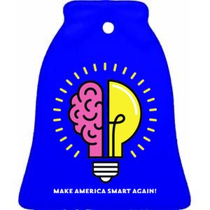 Make America Smart Again Science Brain Ceramic Bell Ornament