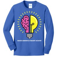 Make America Smart Again Science Brain Kids Long Sleeve Shirt