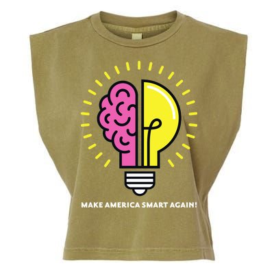 Make America Smart Again Science Brain Garment-Dyed Women's Muscle Tee