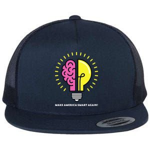 Make America Smart Again Science Brain Flat Bill Trucker Hat