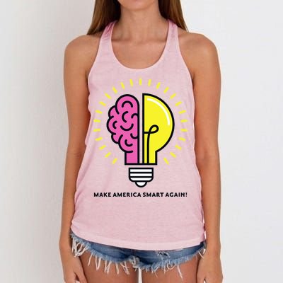 Make America Smart Again Science Brain Women's Knotted Racerback Tank