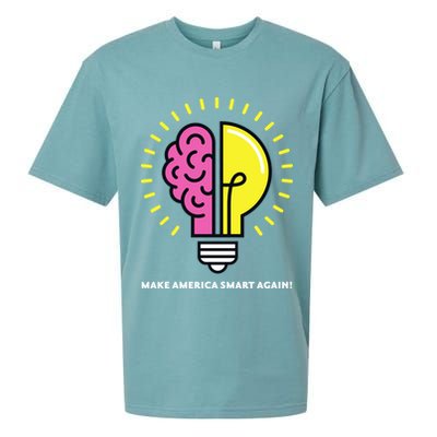 Make America Smart Again Science Brain Sueded Cloud Jersey T-Shirt