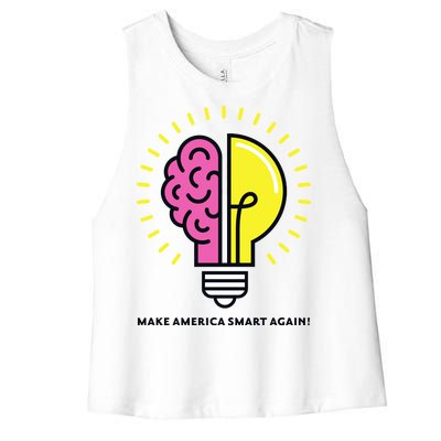 Make America Smart Again Science Brain Women's Racerback Cropped Tank