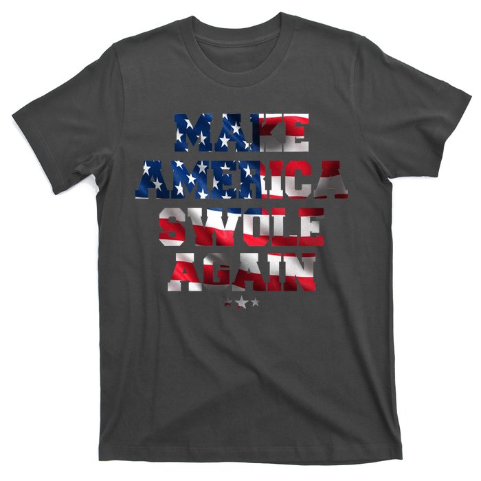 Make America Swole Again 4th of July USA Flag T-Shirt