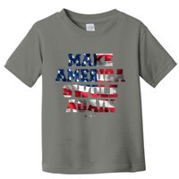 Make America Swole Again 4th of July USA Flag Toddler T-Shirt
