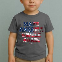 Make America Swole Again 4th of July USA Flag Toddler T-Shirt