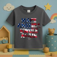 Make America Swole Again 4th of July USA Flag Toddler T-Shirt