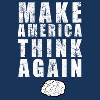Make America Think Again Drawstring Bag