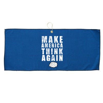 Make America Think Again Large Microfiber Waffle Golf Towel