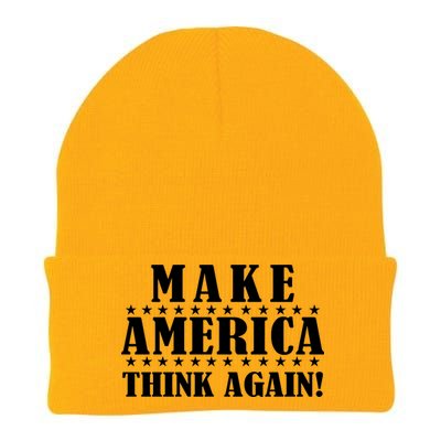 Make America Think Again! Anti Donald Trump Knit Cap Winter Beanie