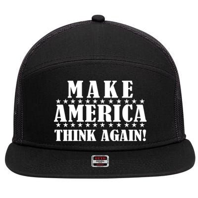 Make America Think Again! Anti Donald Trump 7 Panel Mesh Trucker Snapback Hat