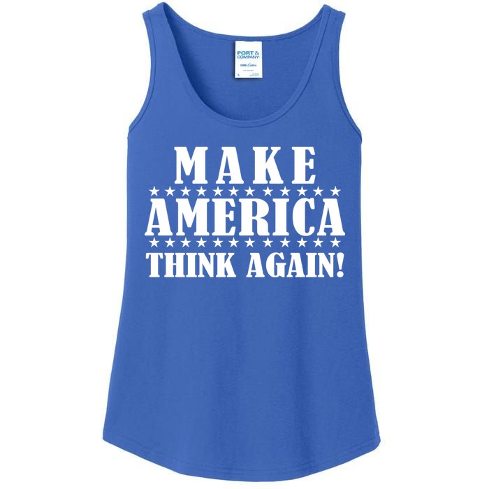 Make America Think Again! Anti Donald Trump Ladies Essential Tank